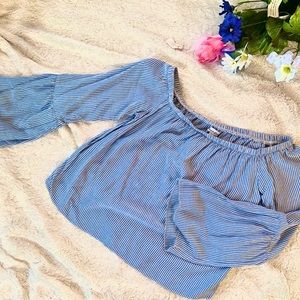 Stripe Off Shoulder Top